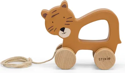 Obrázok produktu pre Trixie drevená hračka na ťahanie tiger - detská hračka s certifikátom