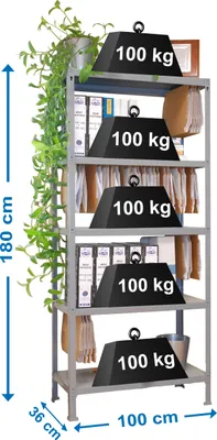 Zdjęcie produktu dla Simonrack Schwerlastregal FILECLICK MINI 5 8435104939376 grau 80,0 x 36,0 x 180,0 cm