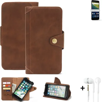 Produktbild von K-S-Trade Handy Hülle kompatibel mit Huawei Google Nexus 6P Schutzhülle Walletcase Bookstyle Tasche Handyhülle Schutz Case Handytasche Wallet
