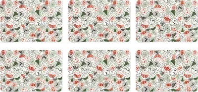 Zdjęcie produktu dla Excelsa Zestaw 6 Podkładek Świątecznych Plastikowych 43Xh28,5X0,1 Cm Kolorowych