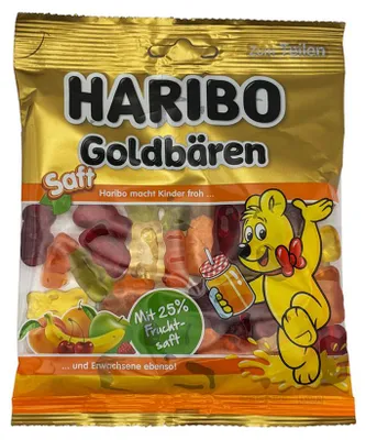 Produktbild von HARIBO Saft Goldbären Tüte, Fruchtgummi 160g