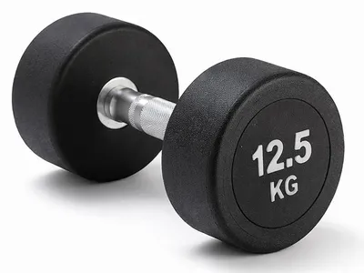 Produktbild von Einhandhantel 12,5 kg, oval, schwarz