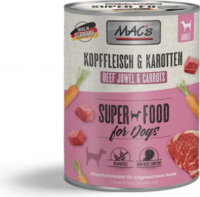 Produktbild von MAC's DOG - Dose 6x800g  |  Kopffleisch & Karotten