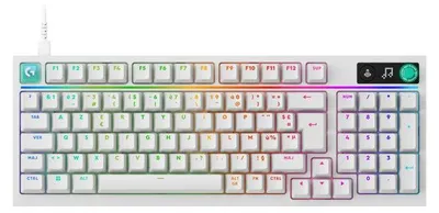 Immagine prodotto di Tastiera da gioco cablata Logitech G G316 X 98 AZERTY, illuminazione RGB Lightsync, bianca