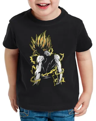 Produktbild von style3 Goku Pop-Art Power Kinder T-Shirt Anime Manga Son Sayajin God Modus Power Training Schwarz