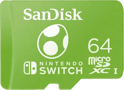 Image de Carte microSDXC UHS-I SanDisk pour Nintendo Switch, édition Yoshi, 64 Go