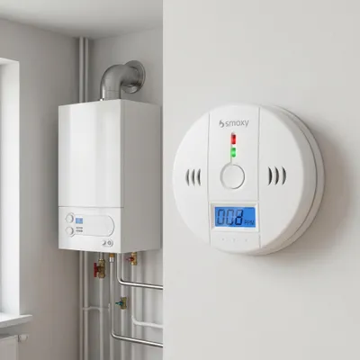 Produktbild von Kohlenmonoxid Melder 3er Set, CO Melder mit Digital-Display, 85 dB Alarm, batteriebetrieben, er Kohlenmonoxidmelder für Wohnung, Wohnmobil, KI-generiertes Bild