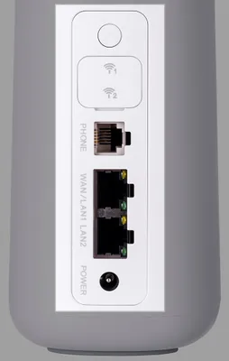 The back panel of a ZTE MF289F router, showing its ports.