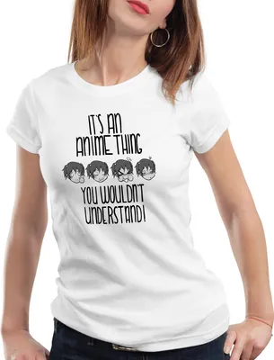 Produktbild von style3 Anime Thing Damen T-Shirt fan manga japan otaku nerd, Farbe:Weiß, Größe:S