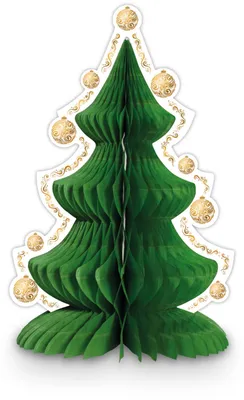 Produktbild von Wabenfächerdeko Weihnachtsbaum - 30 cm