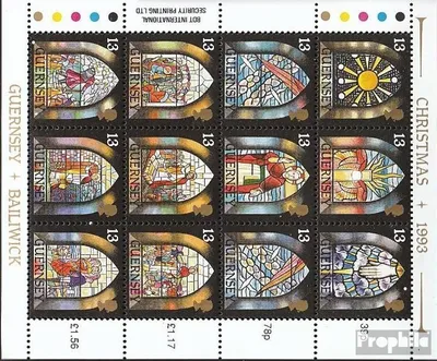 Produktbild von Briefmarken GB - Guernsey 1993 Mi 622-633 Kleinbogen (kompl.Ausg.) postfrisch