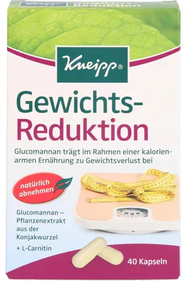 Produktbild von Kneipp Gewichts-Reduktion Kapseln mit Konjak-Glucomannan, 40 St. Kapseln