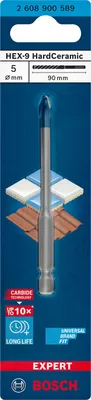 Zdjęcie produktu dla Bosch 2608900589 Bosch EXPERT HEX-9 HardCeramic Bohrer, 5x90mm