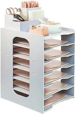 Produktbild von Büro Organizer 7-lagig - Holz, für A4 und A5 Papier