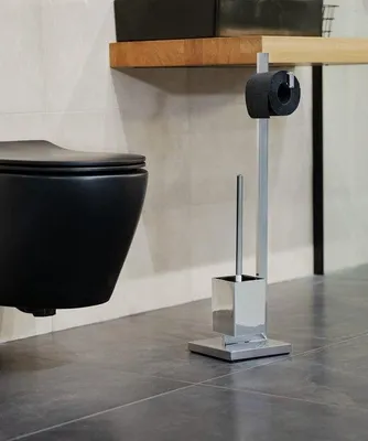 Zdjęcie produktu dla Zestaw łazienkowy z chromu – kwadratowy kształt – wymiary: 235 x 725 x 185 cm