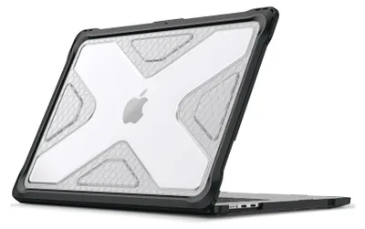 Produktbild von Fintie Hülle Kompatibel mit MacBook Air 15 M5 M4 M3 M2 (2026/2025/2024/2023, A3448/A3241/A3114/A2941), Ganzkörper-Rugged Hybrid Schutzhülle TPU Stoßstange Case Kompatibel mit MacBook Air 15", Transparent