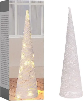 Produktbild von Weißer Weihnachtsbaum in Kegelform mit LED-Beleuchtung