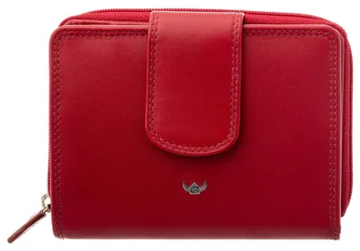 Zdjęcie produktu dla Złoty portfel skórzany Polo RFID Protect Purse czerwony czerwony