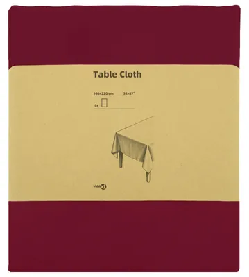 Productafbeelding van vidaXL Tafelkleed, 5 stuks, rechthoekig, wijnrood, 140 x 220 cm, polyester