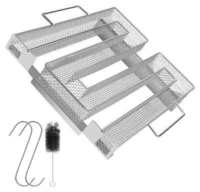 Immagine prodotto di Affumicatore a freddo - Acciaio inossidabile - 22,5 x 21 x 4,5 cm - Con spazzola e 2 ganci