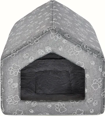 Produktbild von SuperKissen24. Hundebox für Mittlere und Große Hunde und Katzen - Hundehütte indoor - Hundebett - Wasserdicht Hundehöhle - 42x48x38 cm - Hellgrau