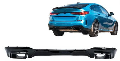 Imagen del producto de Difusor para parachoques trasero, color , con salidas de escape para BMW Serie 2 F44 Gran Coupé, modelo 2020 en adelante, diseño M235i.