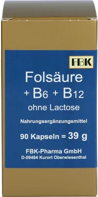 Zdjęcie produktu dla Kwas foliowy + B6 + B12 bez laktozy, 90 kapsułek