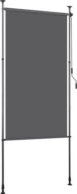 Immagine prodotto di Aopunly Tenda verticale a rullo per esterni 120 x 270 cm Tenda a rullo per balconi con manovella Schermo privacy Tenda verticale senza foratura Protezione solare Protezione dal vento Antracite