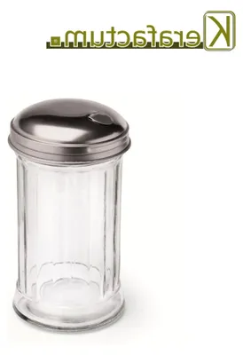 Produktbild von Zuckerdosierer aus Glas und Edelstahl mit Klappe