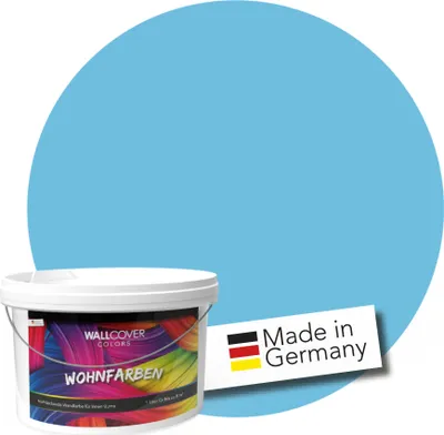 Produktbild von WALLCOVER Wandfarbe Türkis Kinderzimmer Hochdeckend Klasse 1 Matt 1L für 8 m²