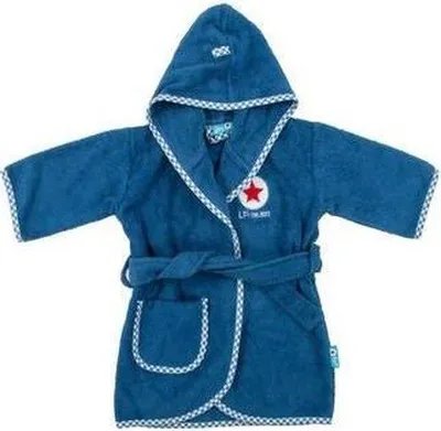 Image de Peignoir bébé - 1-2 ans | Avec capuche - Bleu