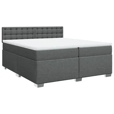 Produktbild von vidaXL Boxspringbett mit Matratze Dunkelgrau 200x200 cm Stoff