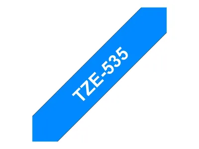 Produktbild von Brother Schriftbandkassette TZE-535 blau/weiß 12 mm
