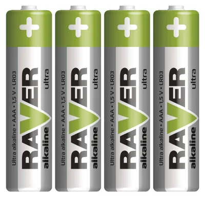 Alkaline Batterien RAVER LR03 (AAA), 4 Stk.