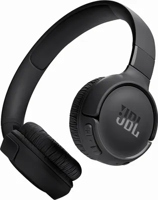 A black JBL Tune 525BT Bluetooth headphone is shown against a white background.