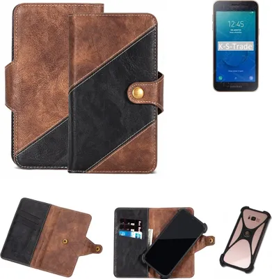 Produktbild von K-S-Trade Handy Hülle Schutz Hülle Schutzhülle Bookstyle Case kompatibel mit Samsung Galaxy J2 Core Handy Cover Hülle Schutztasche 1x