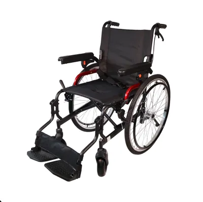 Produktbild von Rollstuhl faltbar, 12,4 kg leicht, Aluminium, Vollgummireifen | Antar AT52306