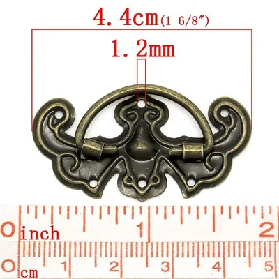 Produktbild von 30 Griffe 28x44mm bronze für Schubladen Schranktüren Schatullen und mehr
