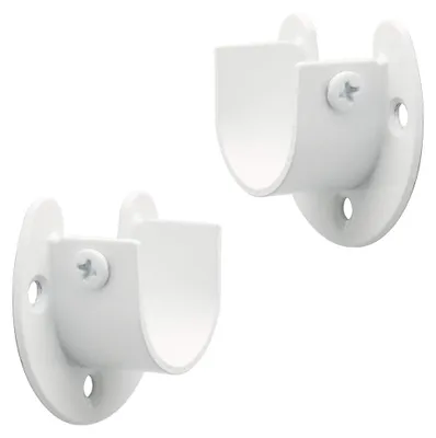 Gordijnroedehouder für 24-29 mm, 2 Stück, Weiß