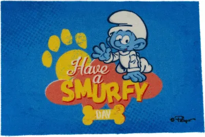 Produktbild von Duvo+ Bodenmatte "Die Schlümpfe" Babyschlümpf blau