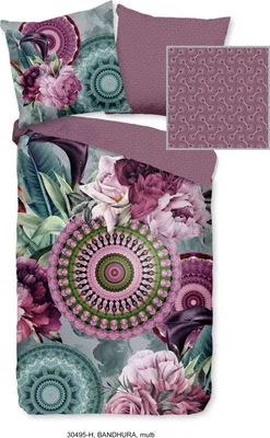Produktbild von Hip Bettwäsche mit Mandalas und Blumen - Bandhura - 155x220 cm - 100% Baumwolle / Satin