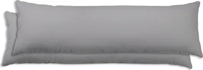 Produktbild von 2er Set Seitenschläferkissen Bezug 40x145 cm silber Uni Kissenbezug Baumwolle