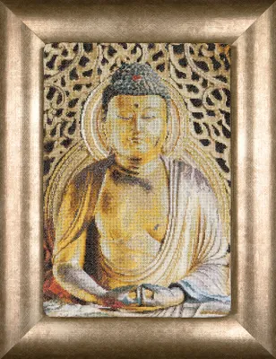 Produktbild von Thea Gouverneur Kreuzstich Stickpackung "Buddha Aida", Zählmuster, 22x34cm