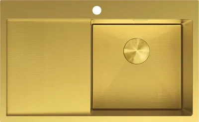 Obrázok produktu pre Mexen Exar nerezový drez s 1 misou a odkapávačom vpravo 780 x 480 mm, zlatý HC - 6434781010P-55HC