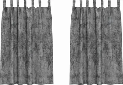 Produktbild von vidaXL Samtvorhänge mit Vorhängen 2 pcs Grau 175 x 140 cm Samt