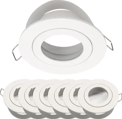 Produktbild von 6x Einbaurahmen GU10 SET Mattweiß 832-MW Ø60 mm IP44