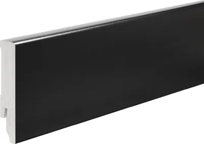 Zdjęcie produktu dla Listwa przypodłogowa 80x14mm Cezar Czarny RAL9005 Mat 2,20m