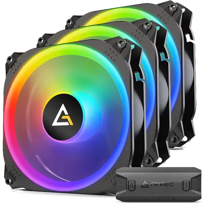Produktbild von Antec Prizm X 120 ARGB 3+C, Ventilator, 12 cm, 500 RPM, 2000 RPM, Schwarz