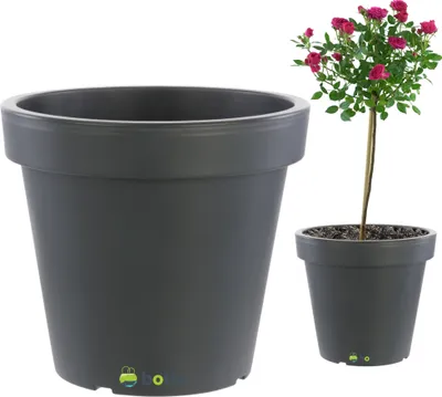 Obrázok produktu pre Květináč Okrúhly Priemer 58 cm Antracit plantážník Plastický 54,7 L