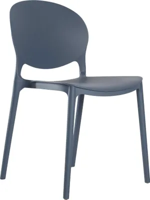 Produktbild von Designstuhl aus Polypropylen, Farbe rauchblau